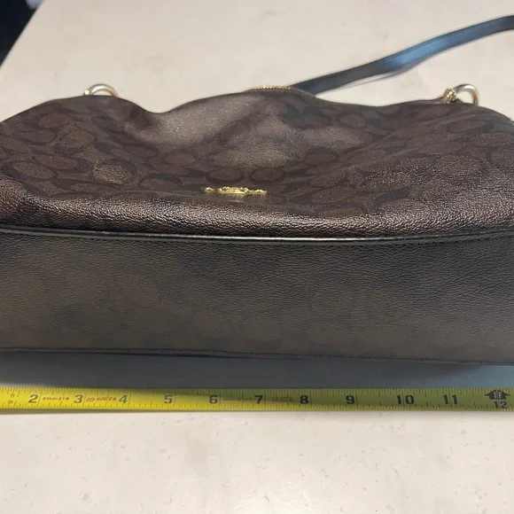 Coach shoulder Hand bag Purse Brown & Pink Flawless Like NEW adjustable strap - Picture 11 of 14